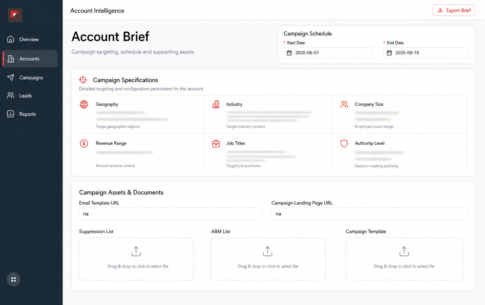 ABX account-engagement dashboard screenshot
